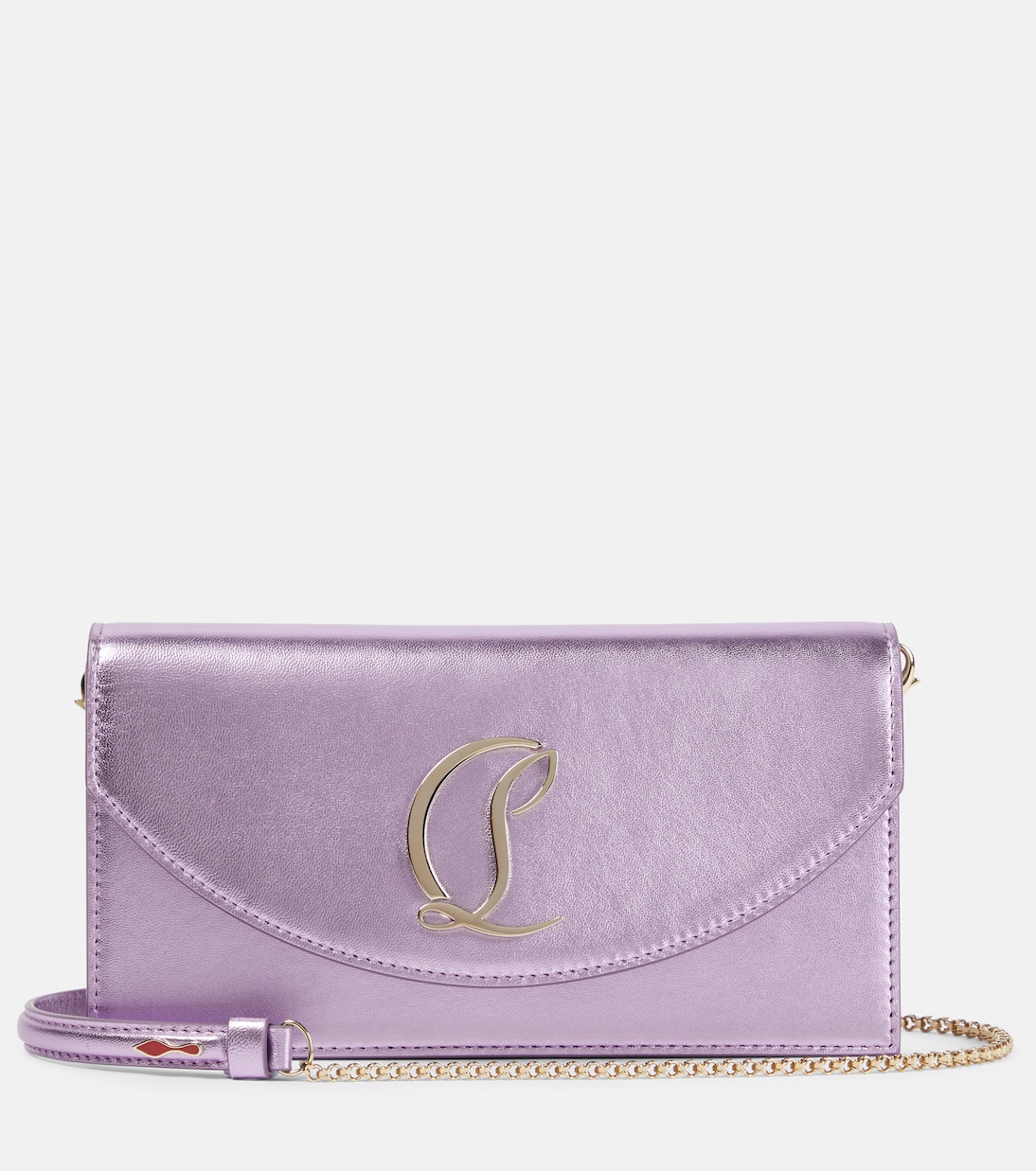 Loubi54 Small logo leather clutch | Christian Louboutin