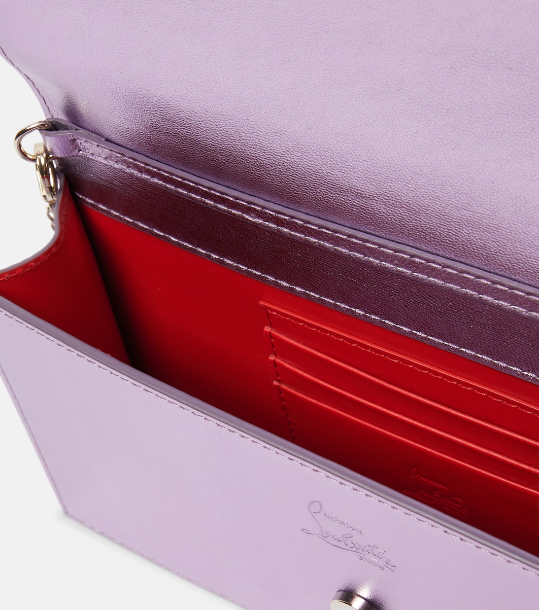 Loubi54 Small logo leather clutch | Christian Louboutin