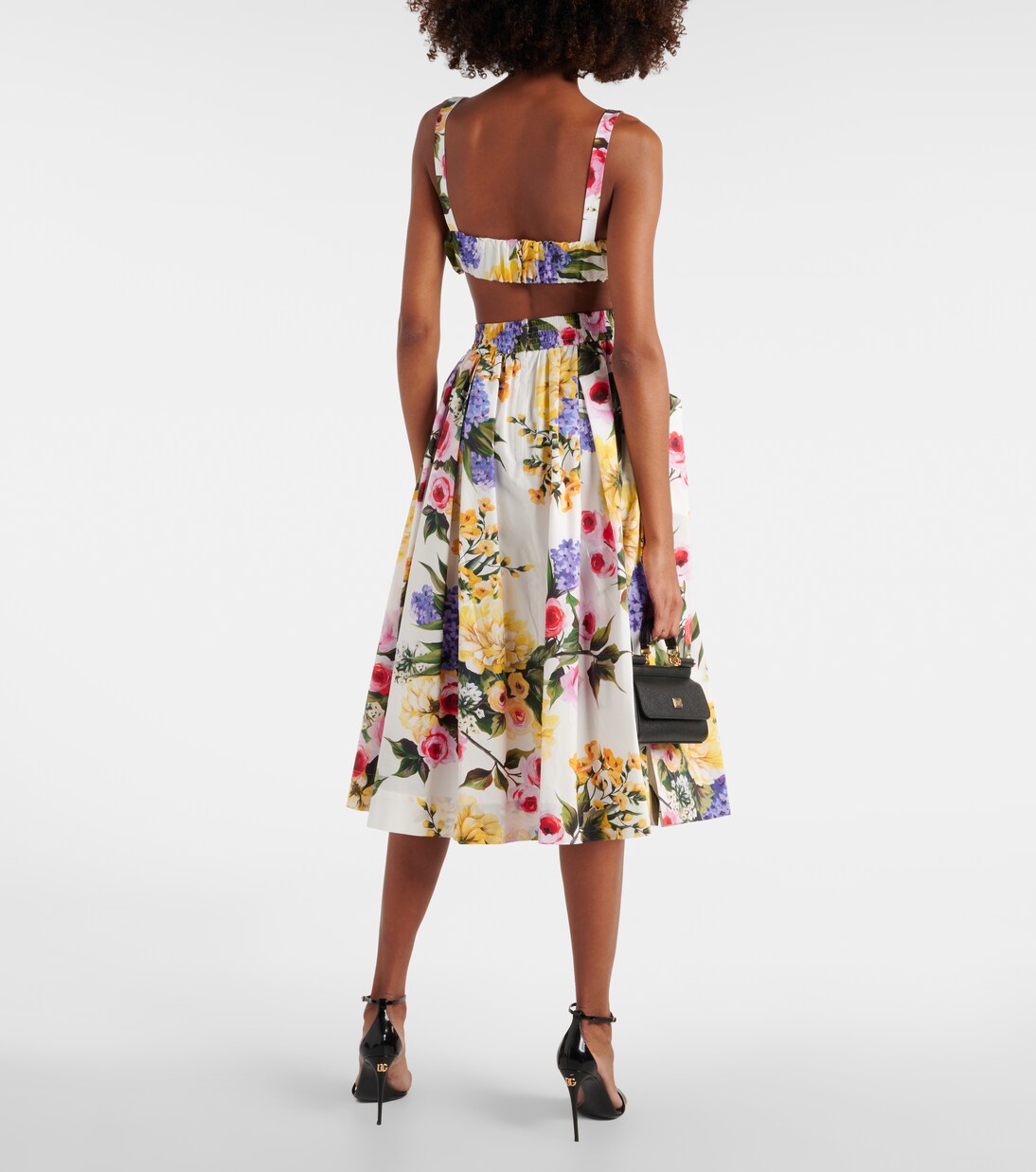 Floral cotton poplin bra top | Dolce&Gabbana