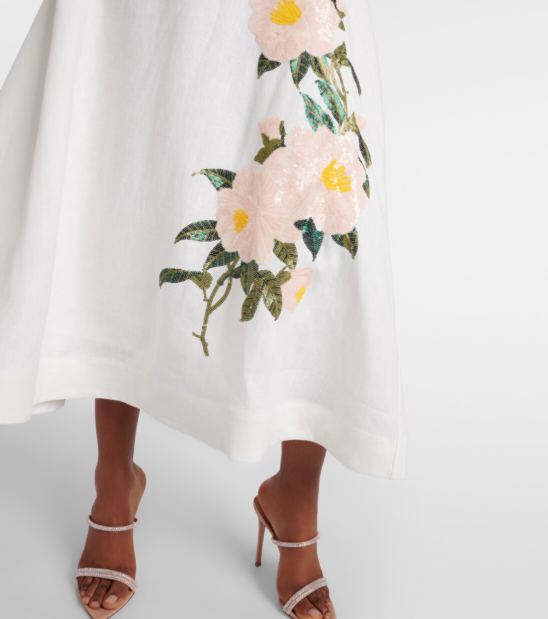 Verzierter Midirock Natura aus Organza | Zimmermann