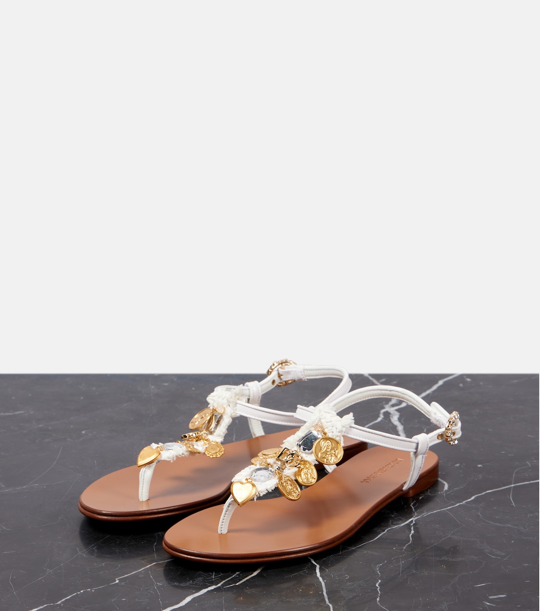 Verzierte Sandalen aus Leder | Dolce&Gabbana