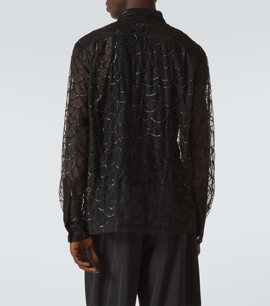 Camicia Pewter Shoal in mesh | Bode