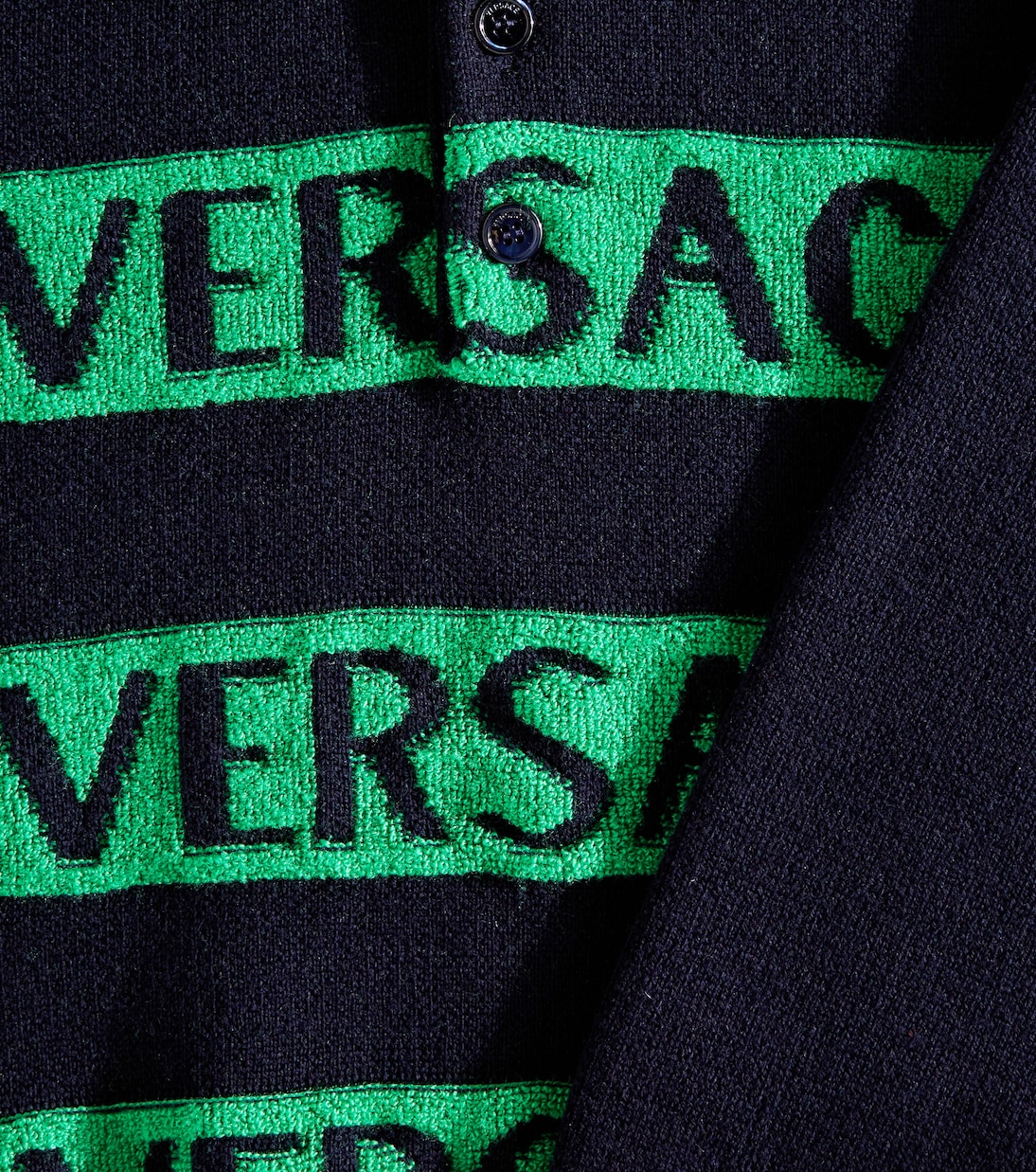 Logo wool polo sweater | Versace Kids