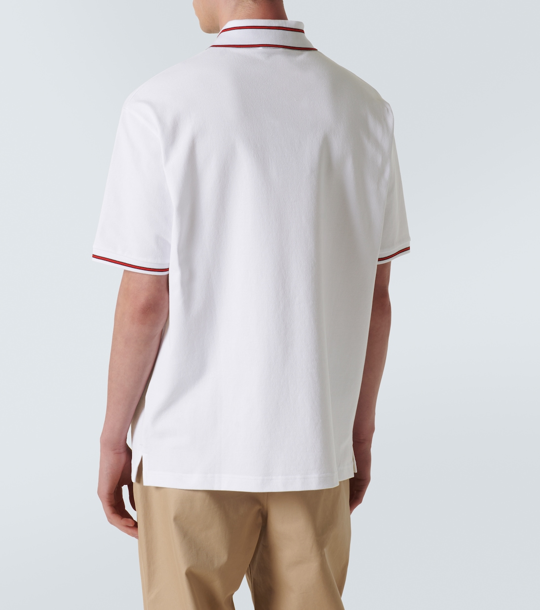 Web cotton piqué polo shirt | Gucci