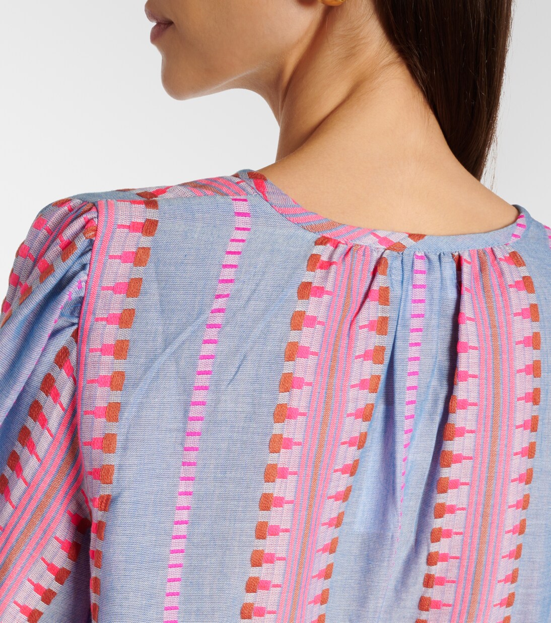 Isla embroidered cotton blouse | Velvet