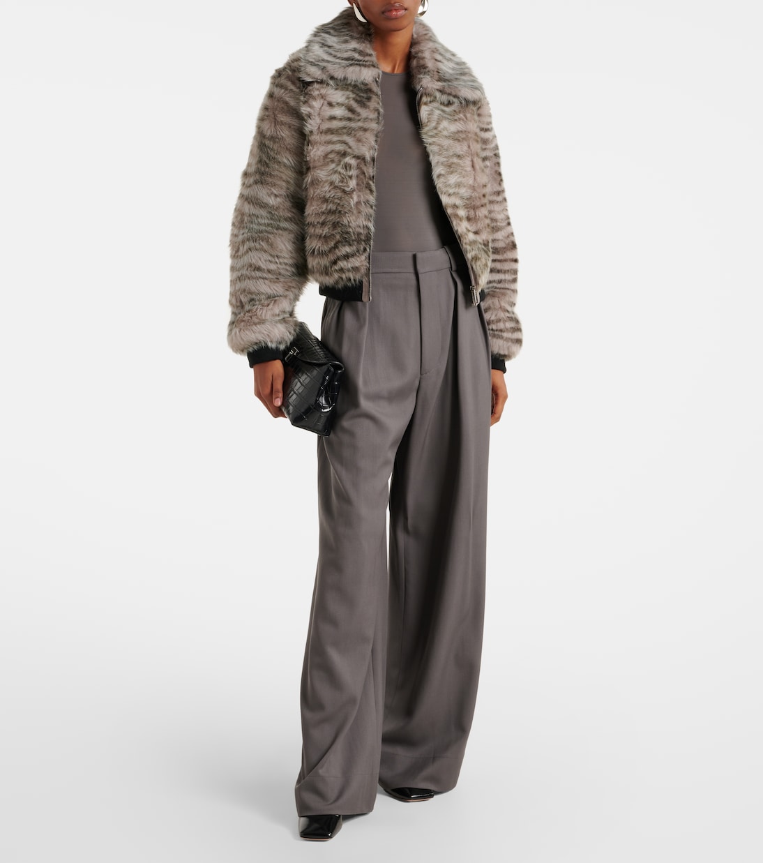 Veste bomber Nia imprimée en shearling | Dodo Bar Or