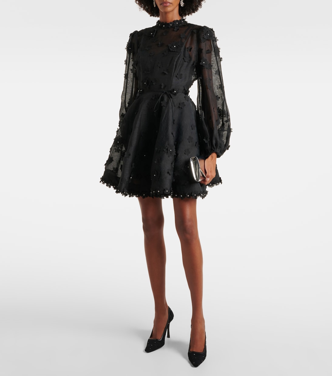 Matchmaker Lift Off linen and silk minidress | Zimmermann