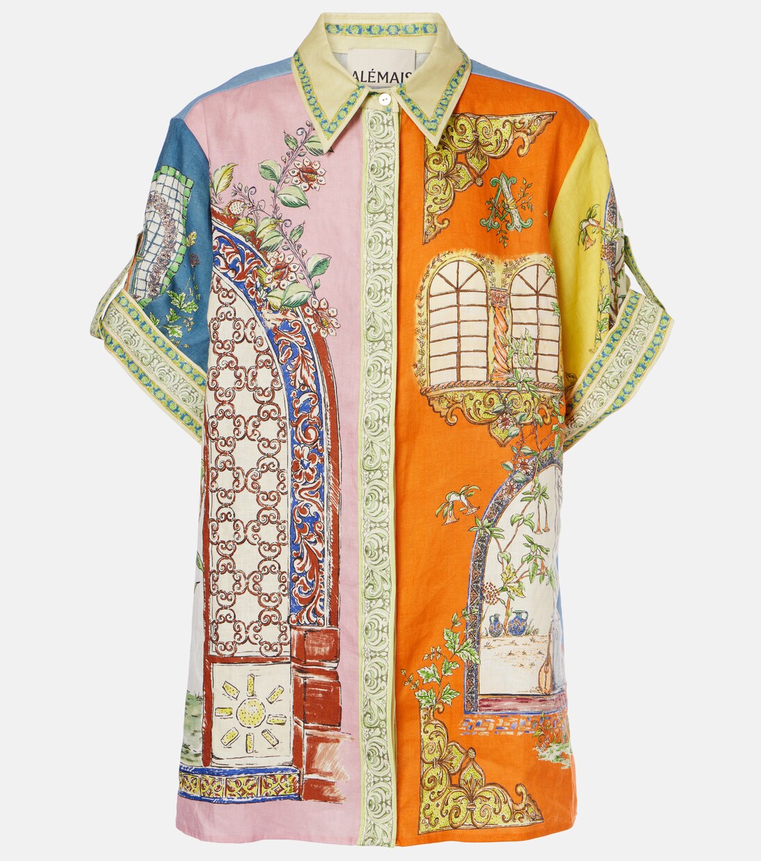 Chemise Monte imprimée en lin | Alémais