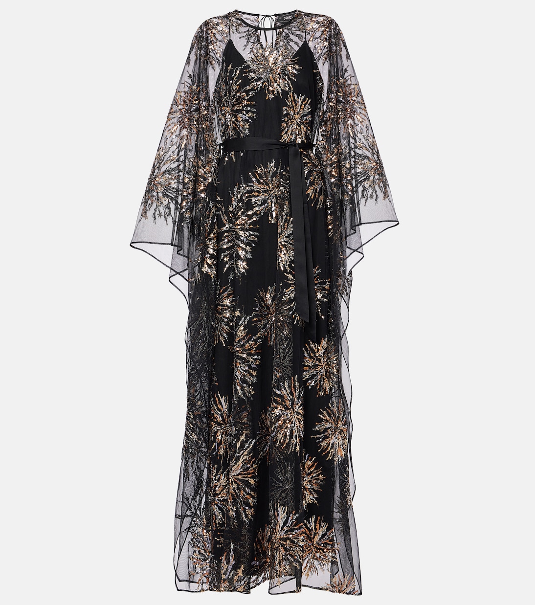 Cafetan Gran Soleil en tulle à ornements | Taller Marmo