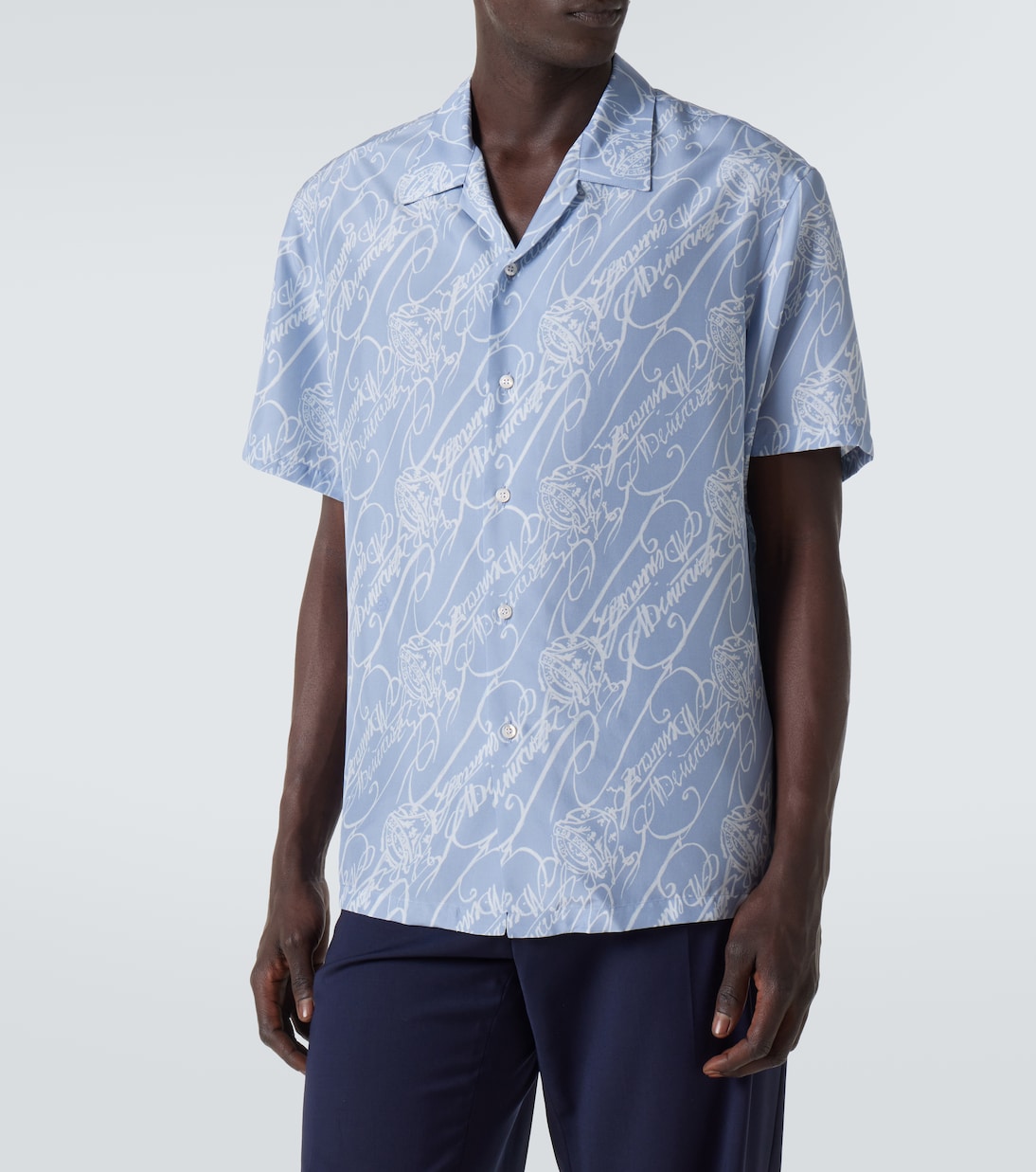 Camisa bowling Scritto de seda con logo | Berluti