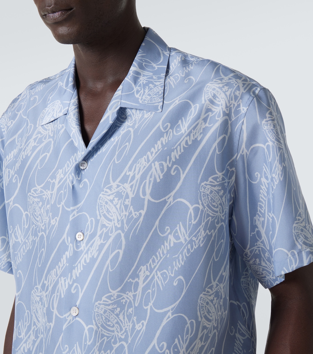 Camisa bowling Scritto de seda con logo | Berluti