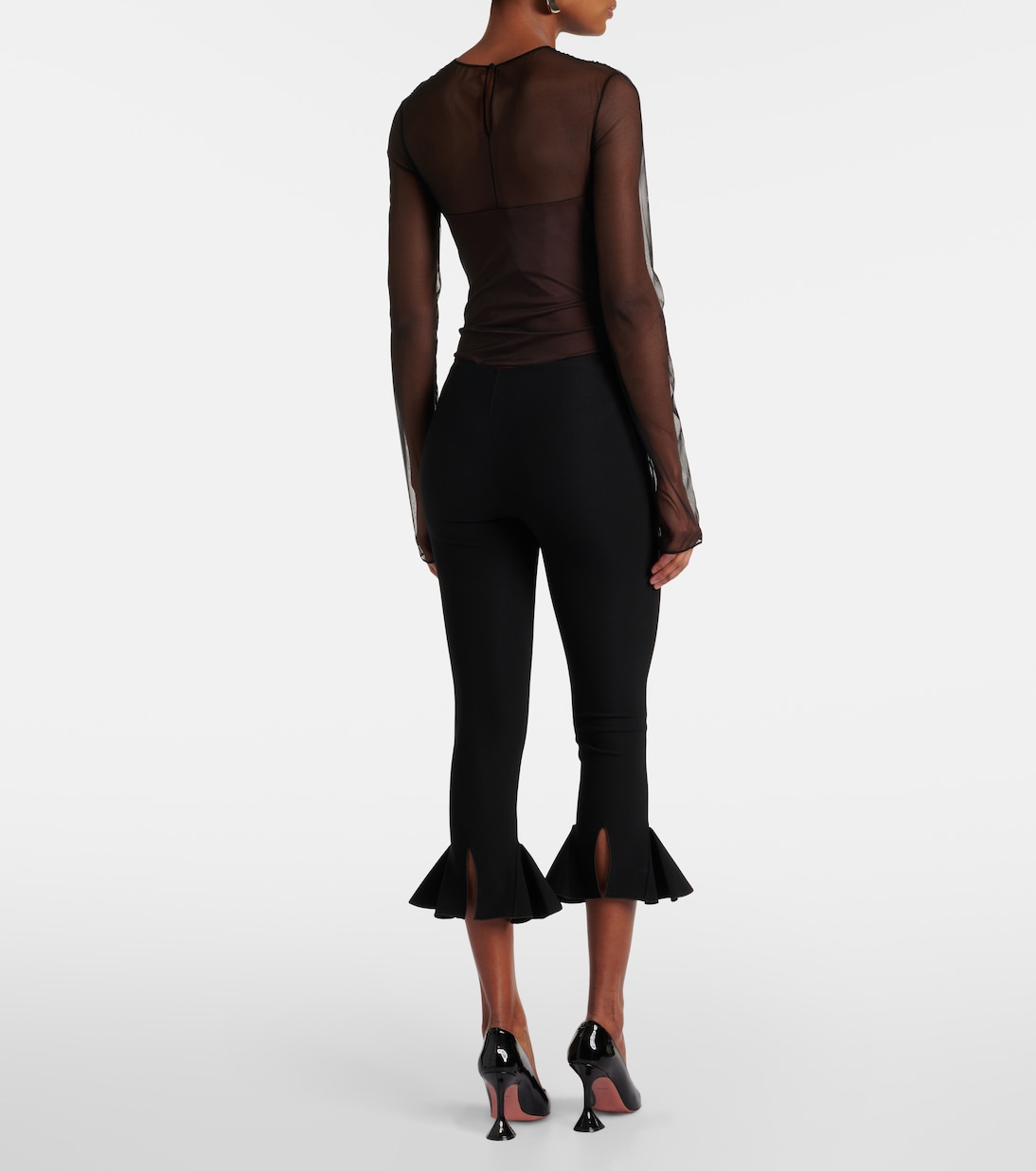 Cropped flared capri pants | Nensi Dojaka