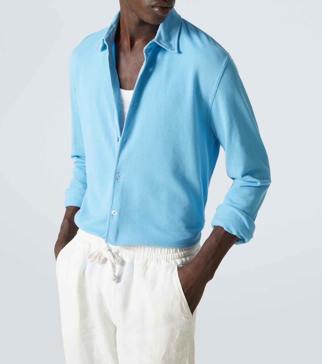 Camicia Giles in cotone piqué | Orlebar Brown