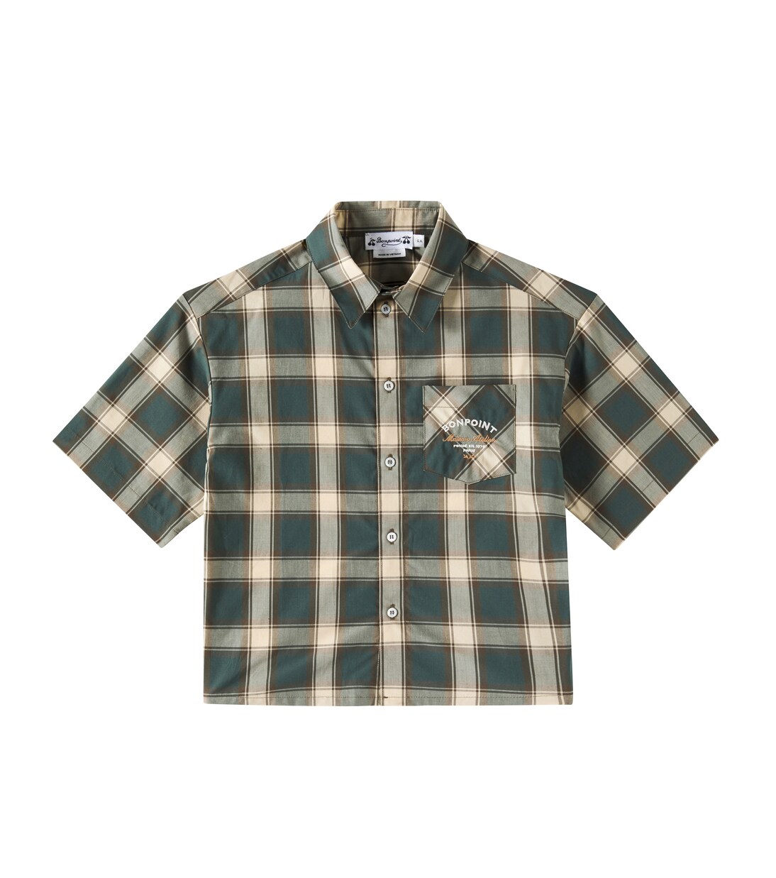 Elyas checked cotton shirt | Bonpoint