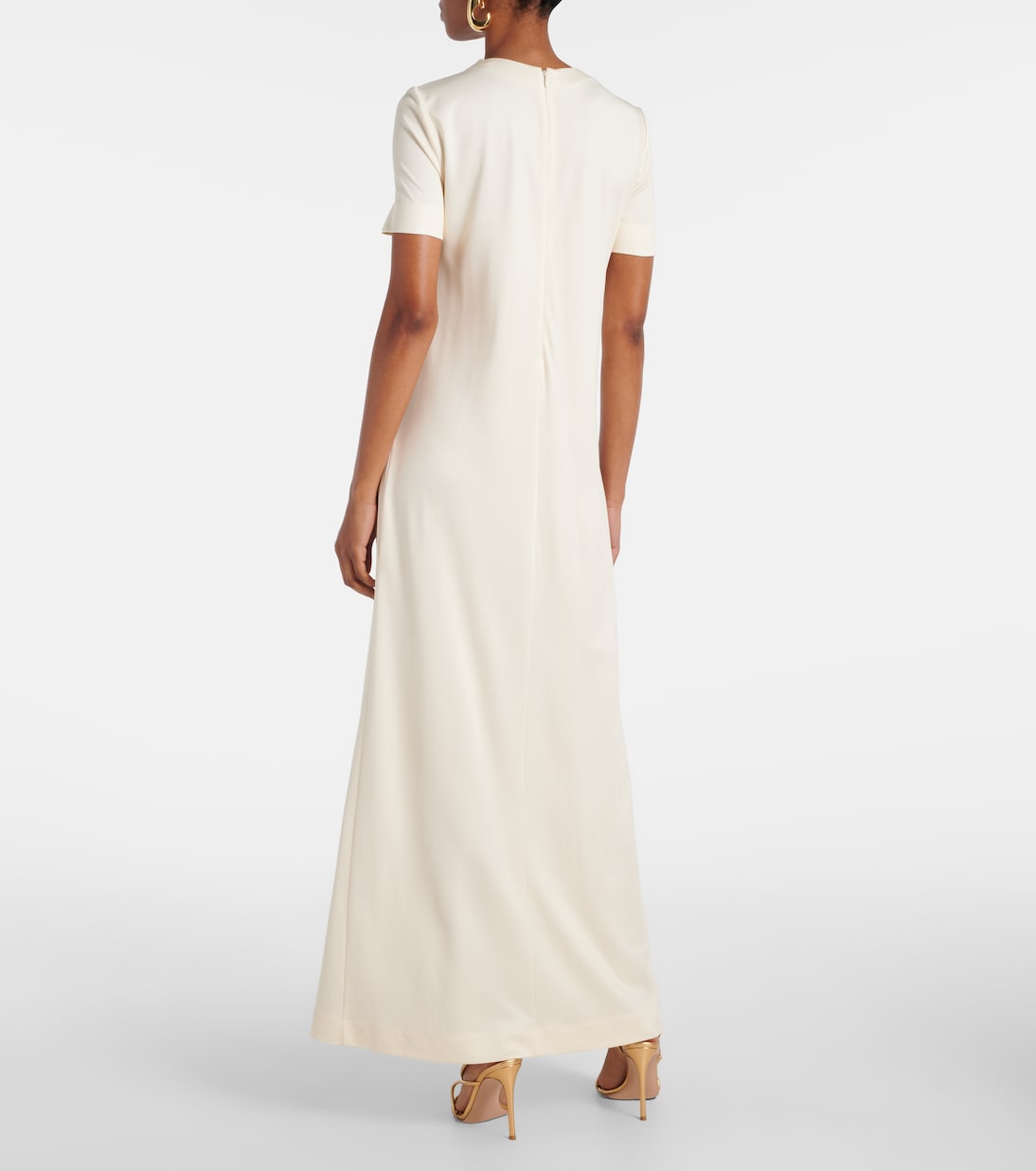 Maxikleid Painted Roses aus Jersey | Oscar de la Renta