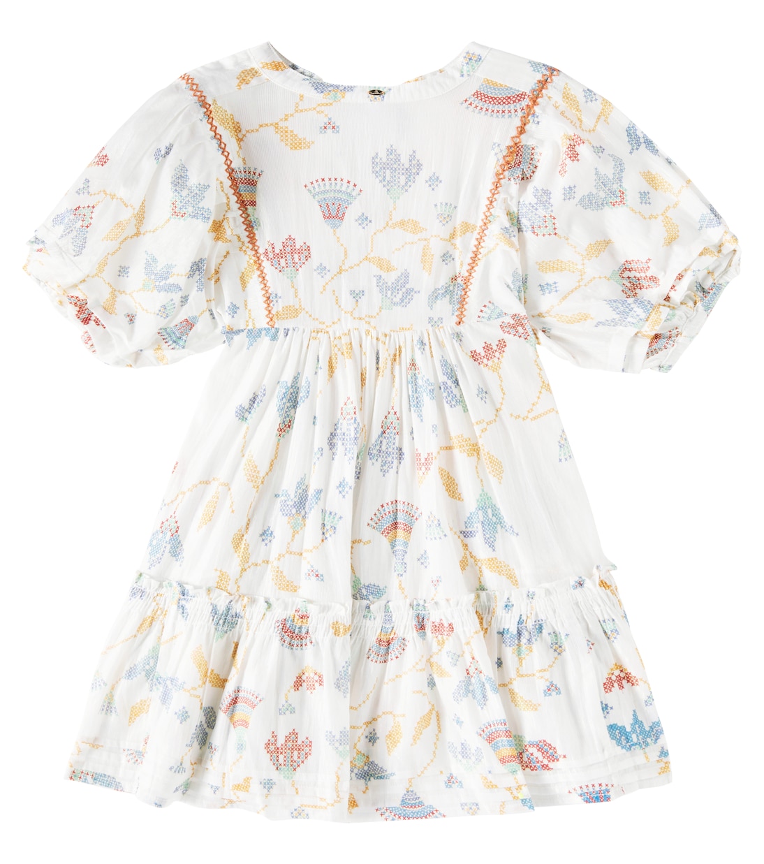 Abito Aria in misto cotone con stampa | Poupette St Barth Kids