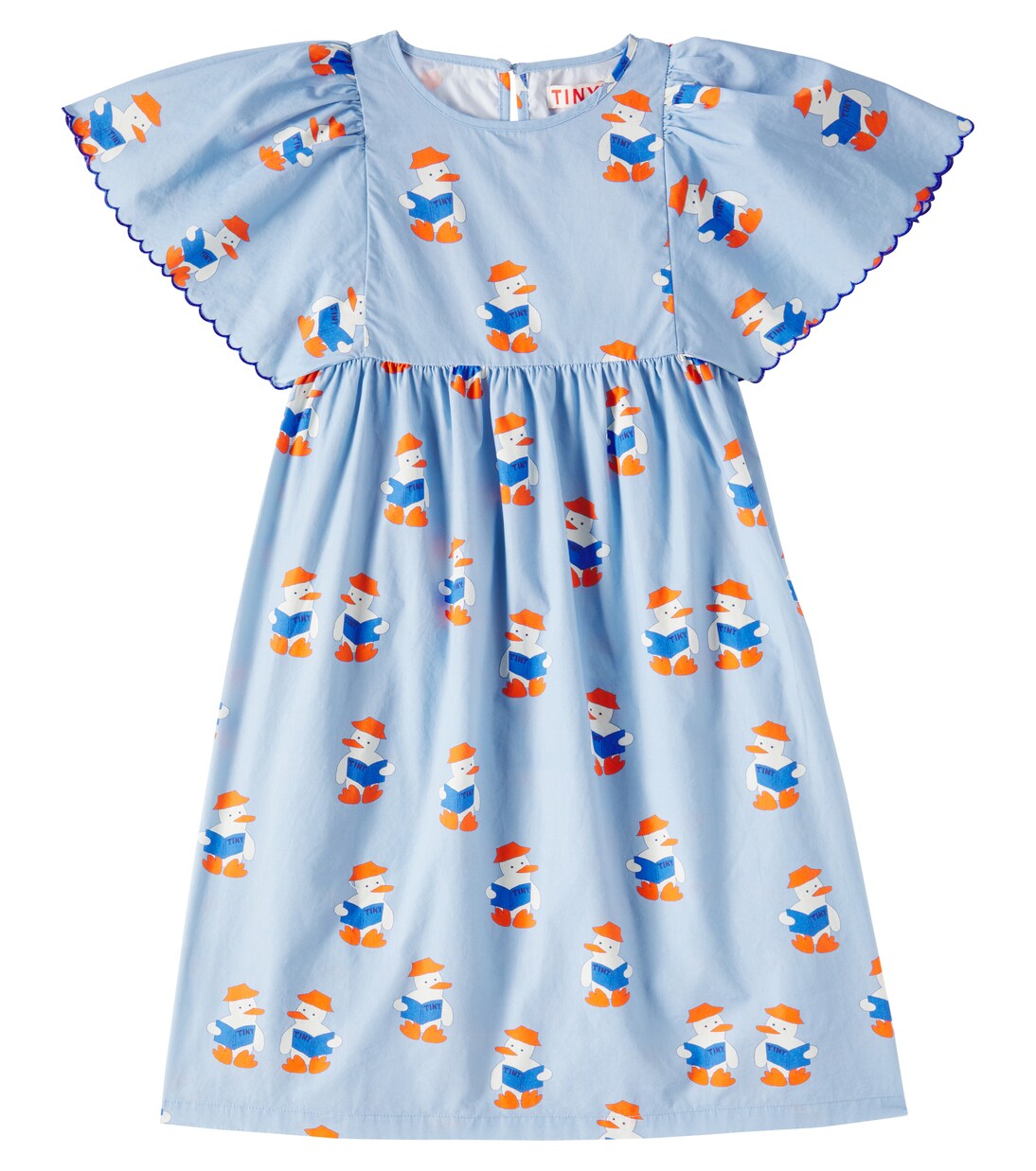 Readers printed scalloped cotton dress | Tinycottons