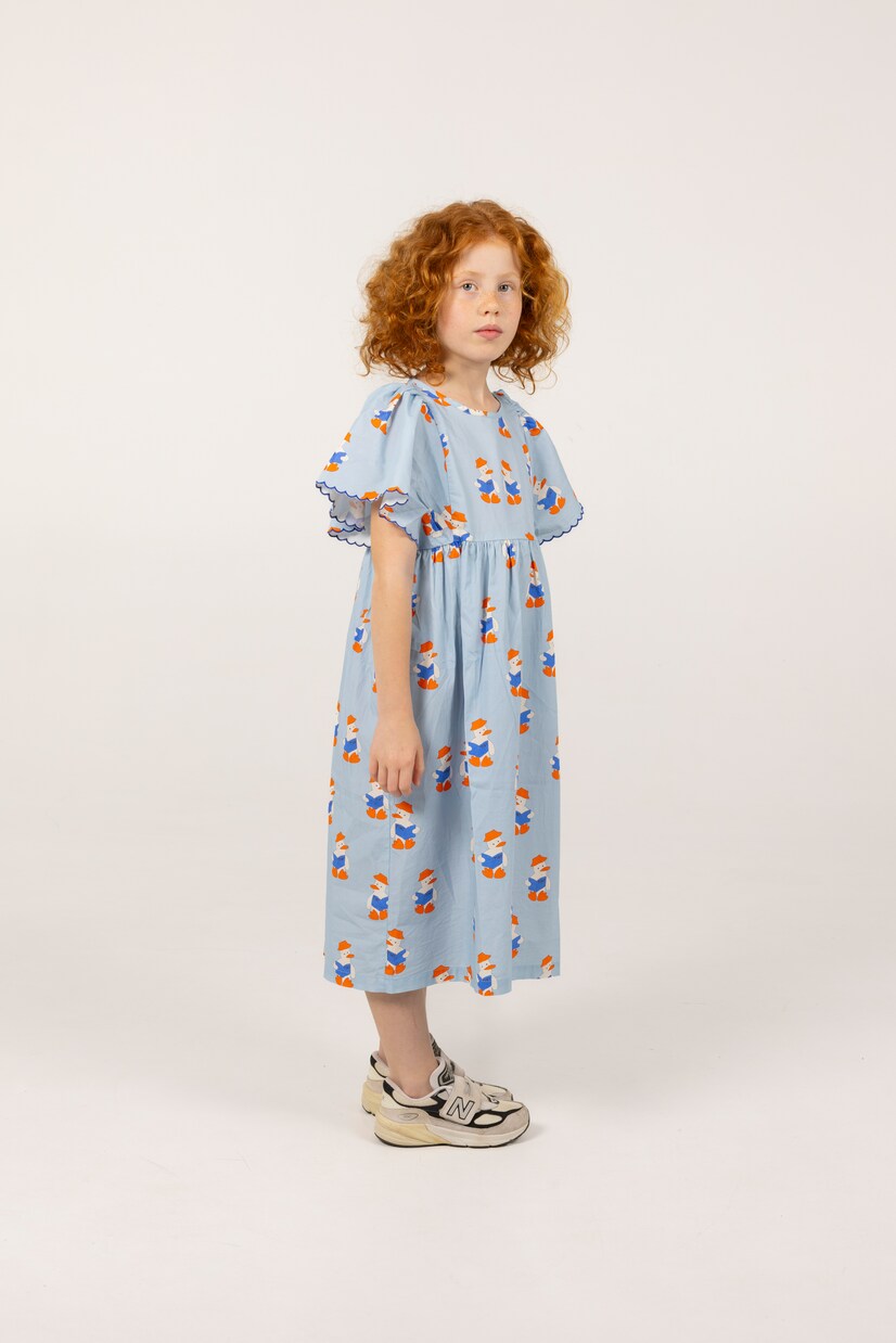 Readers printed scalloped cotton dress | Tinycottons