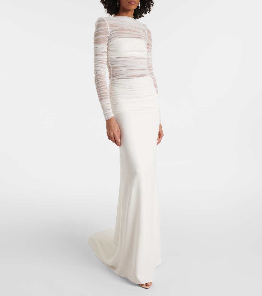 Robe de mariée longue en tulle | Christopher Esber