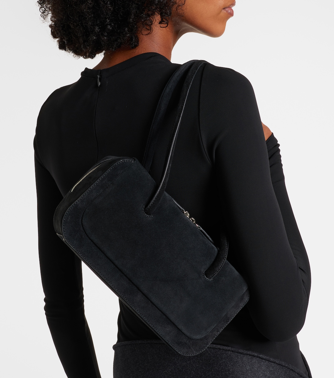 Lagune Mini suede shoulder bag | Aesther Ekme