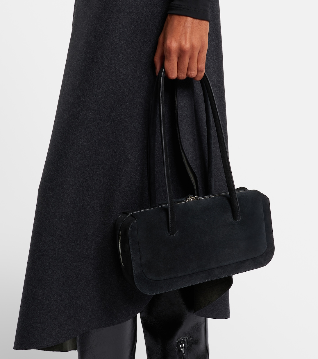 Lagune Mini suede shoulder bag | Aesther Ekme