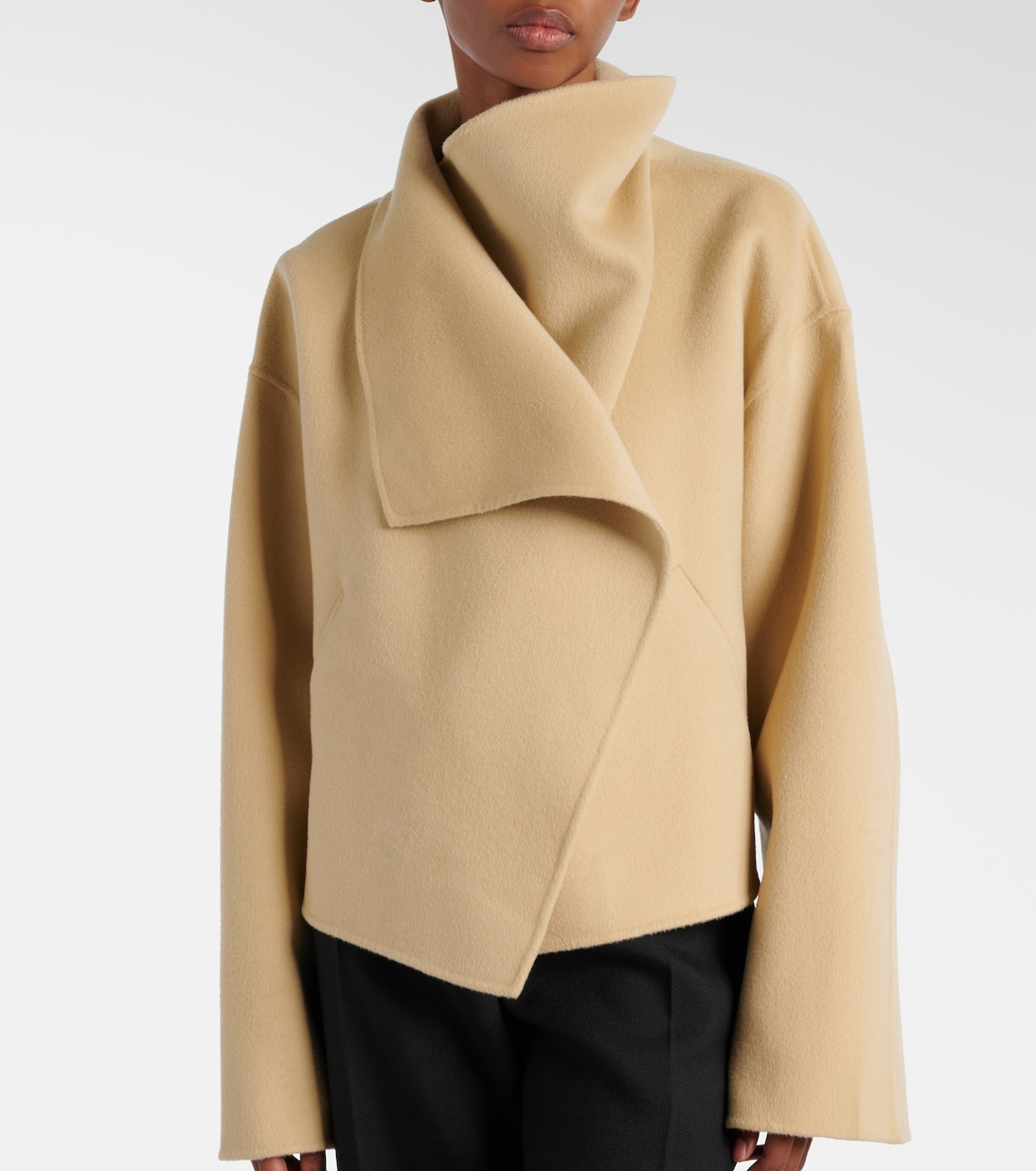 Signature cropped wool doublé jacket | Toteme