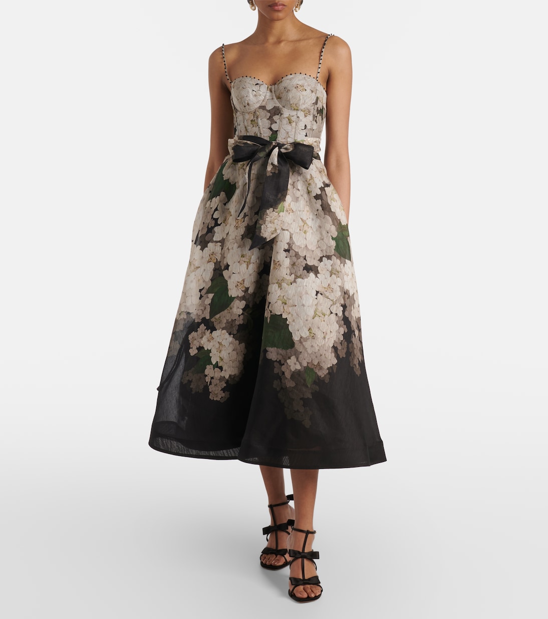 Robe bustier Balance en lin et soie | Zimmermann