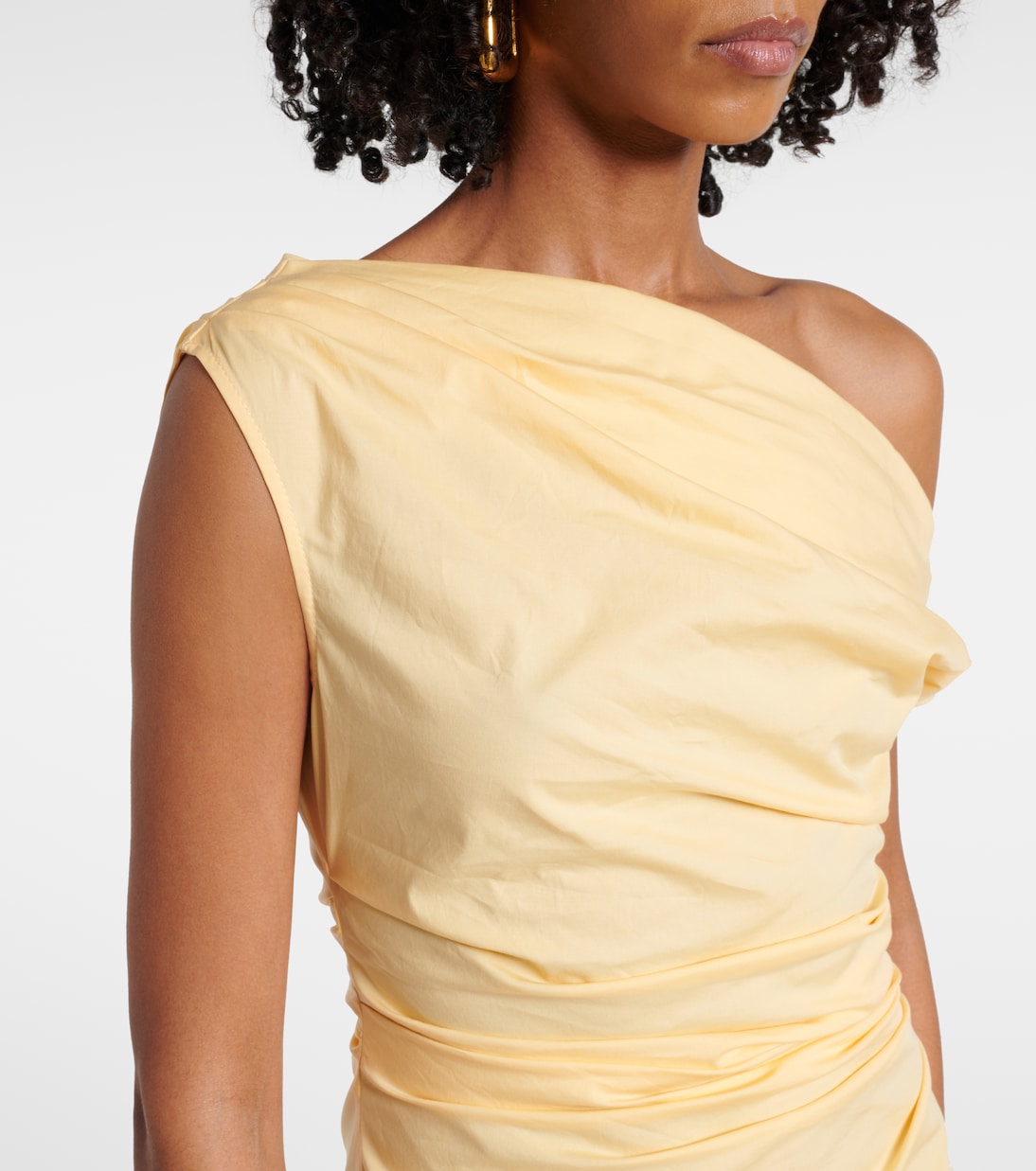 Robe longue asymétrique Phare en coton | Staud