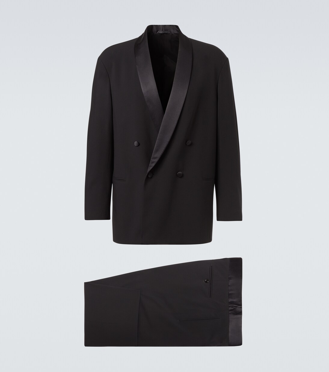 Double-breasted virgin wool crêpe tuxedo | Giorgio Armani