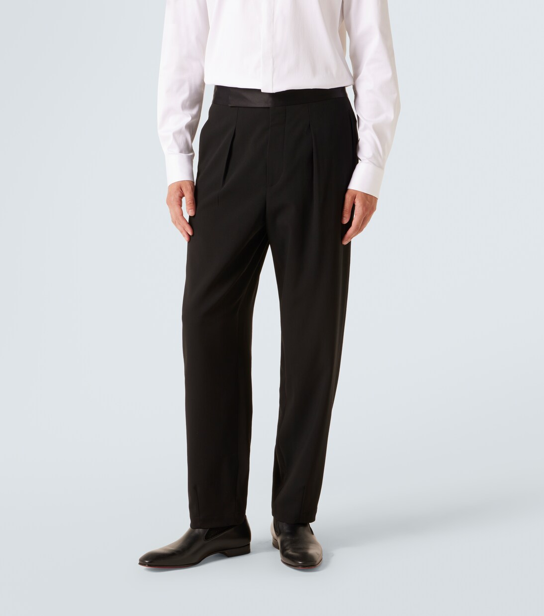 Double-breasted virgin wool crêpe tuxedo | Giorgio Armani