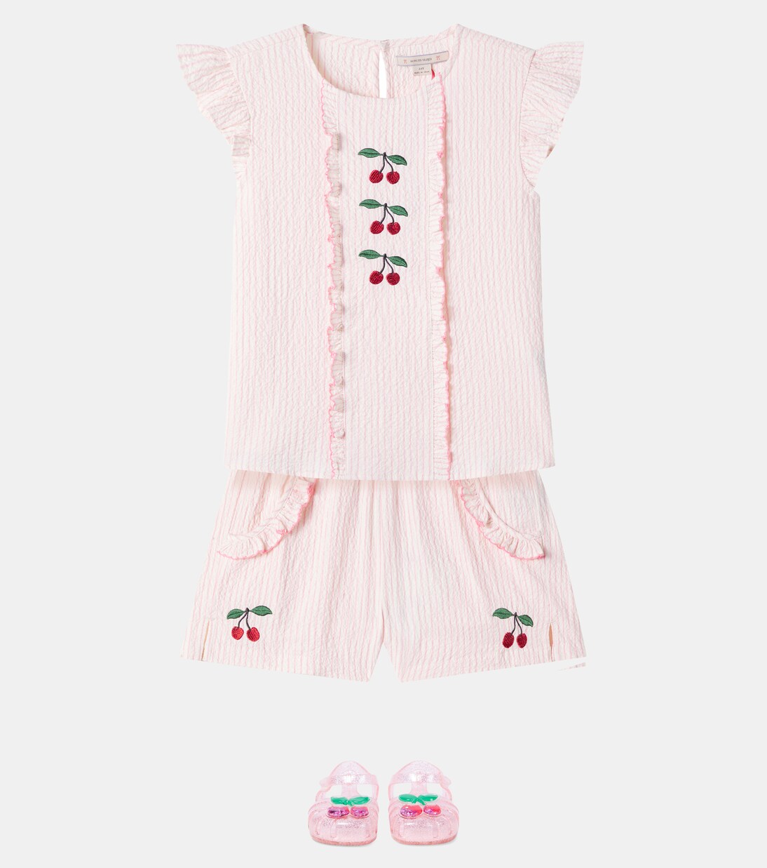 Ellie embroidered cotton seersucker top | Konges Sløjd