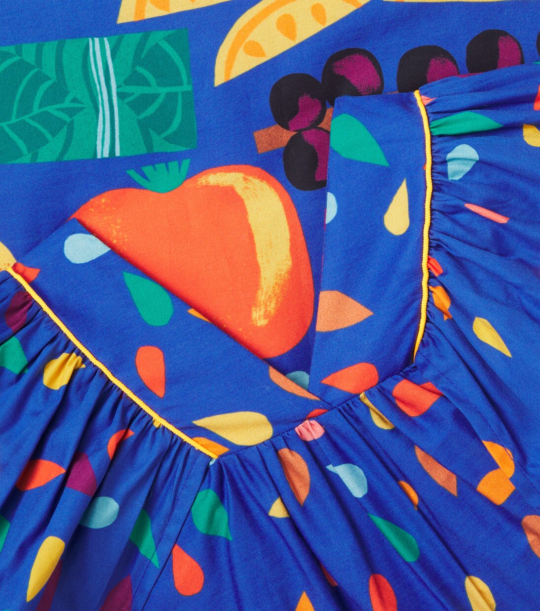 Printed ruffled cotton dress | Fábula