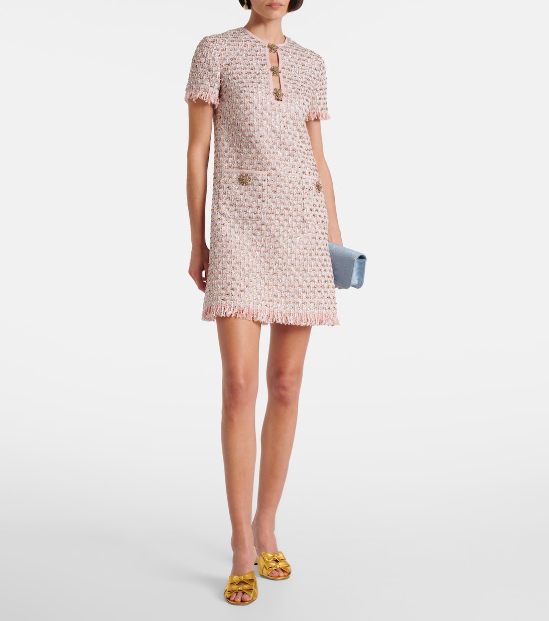 Pantoletten Bowow 75 aus Metallic-Leder | Valentino Garavani