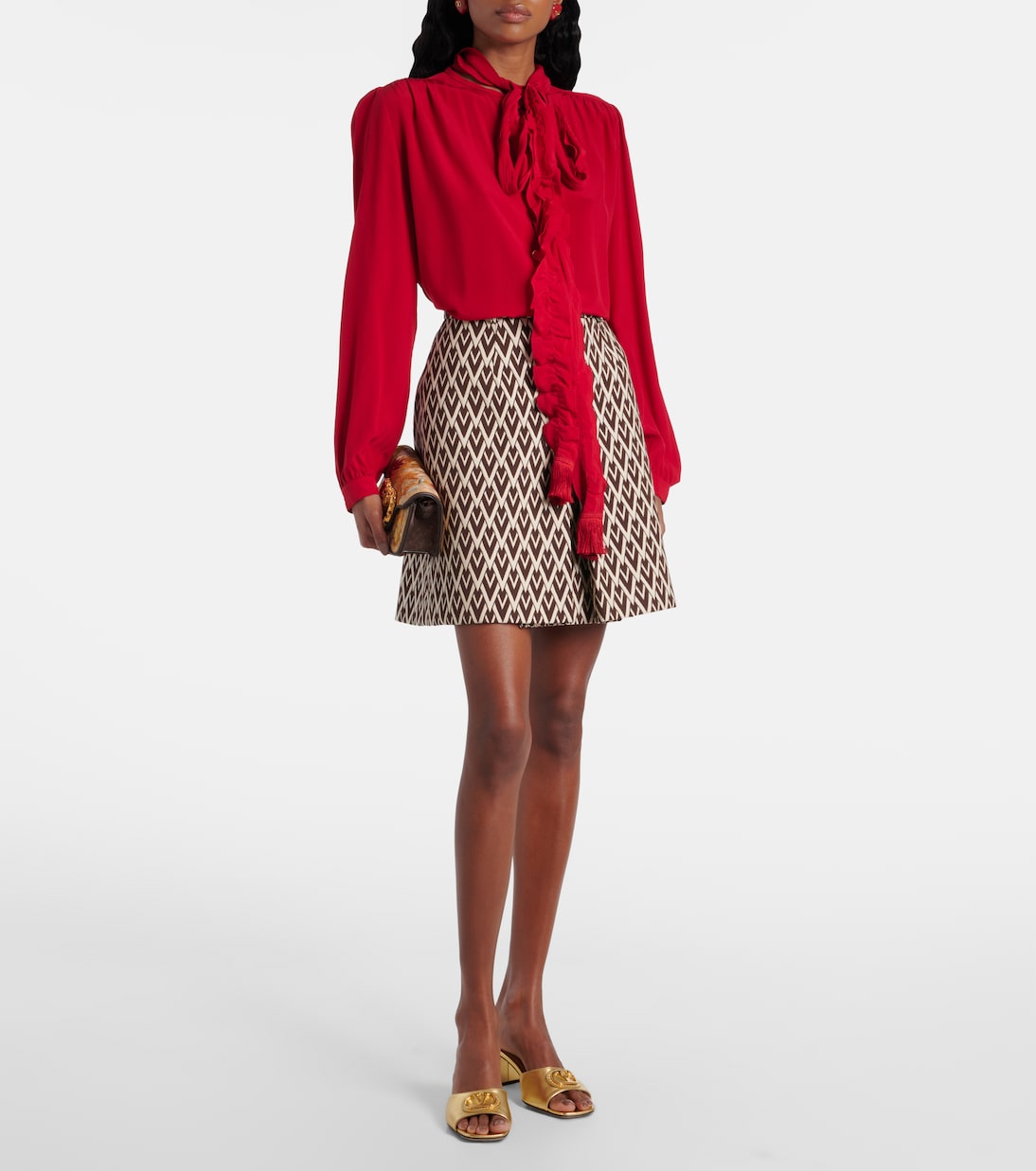 VLogo metallic leather mules | Valentino Garavani