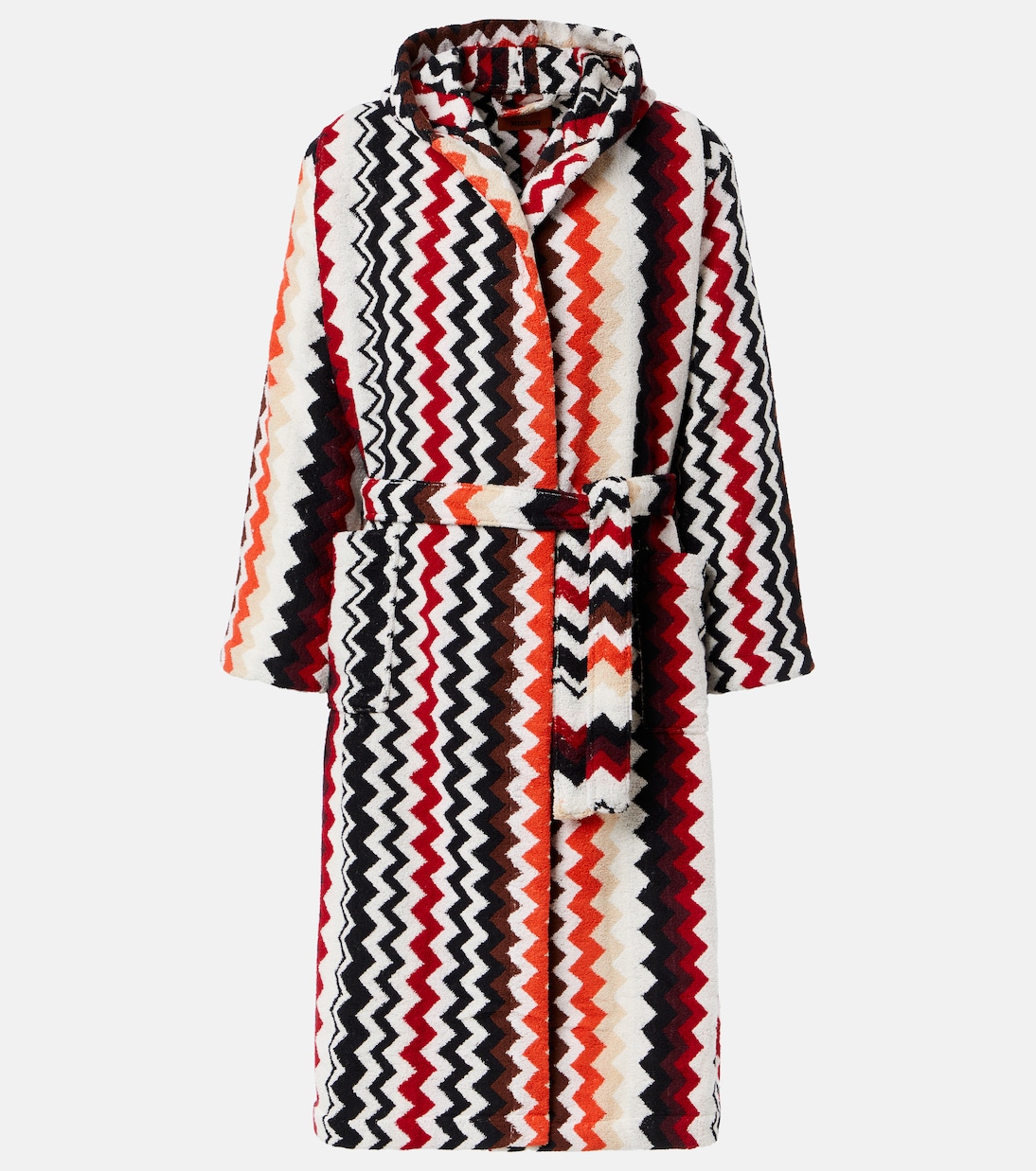 Best Zigzag hooded cotton terry bathrobe | Missoni