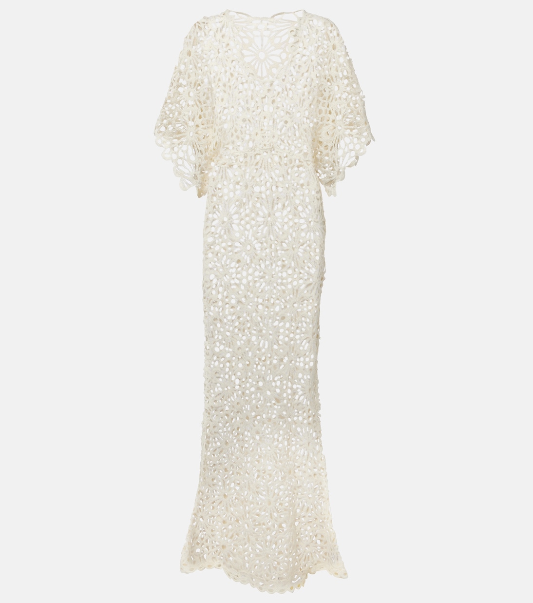 Obie crochet cotton and linen maxi dress | Norma Kamali