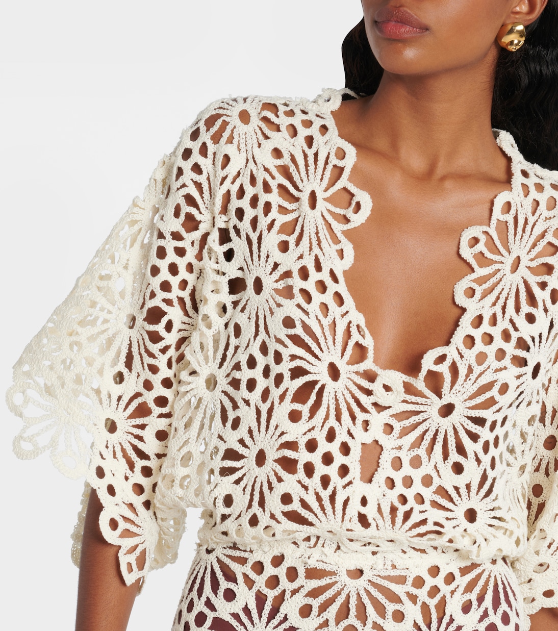 Obie crochet cotton and linen maxi dress | Norma Kamali