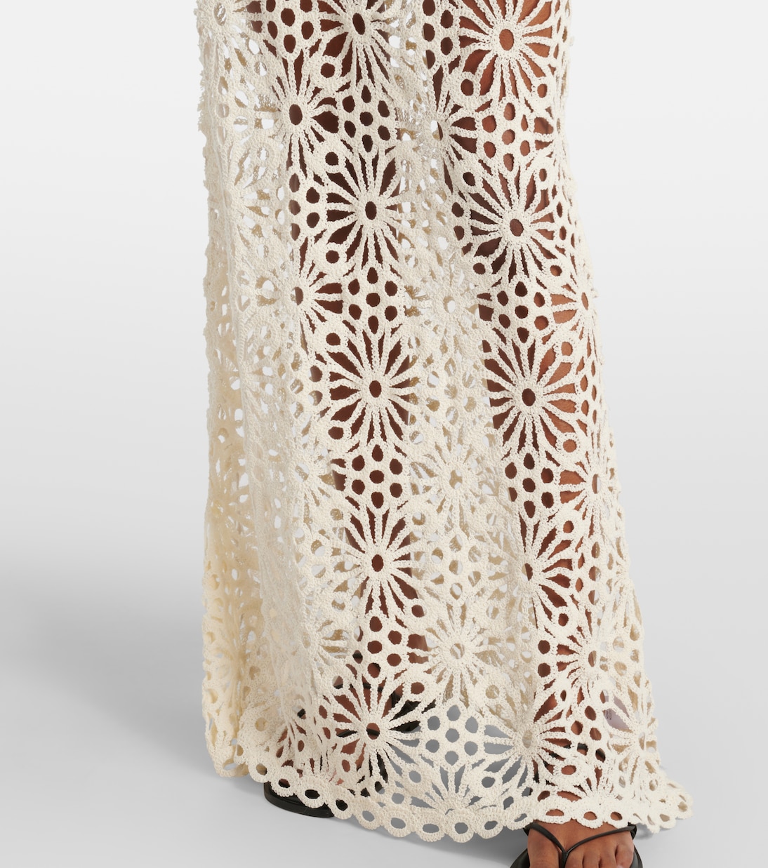 Obie crochet cotton and linen maxi dress | Norma Kamali