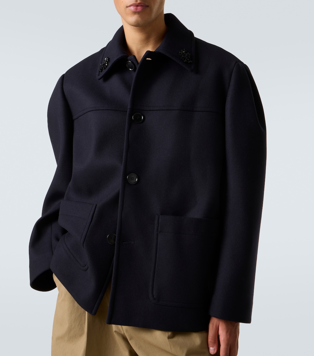 Embellished wool-blend jacket | Simone Rocha