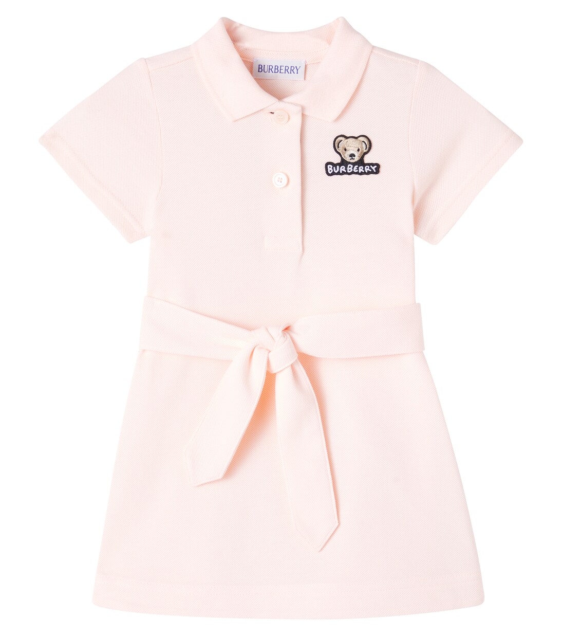 Baby Thomas Bear cotton piqué polo dress | Burberry Kids
