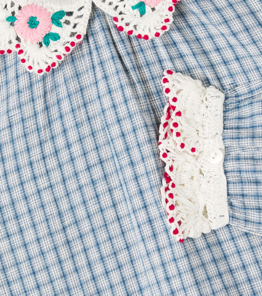 Rhea checked cotton and linen blouse | Bebe Organic