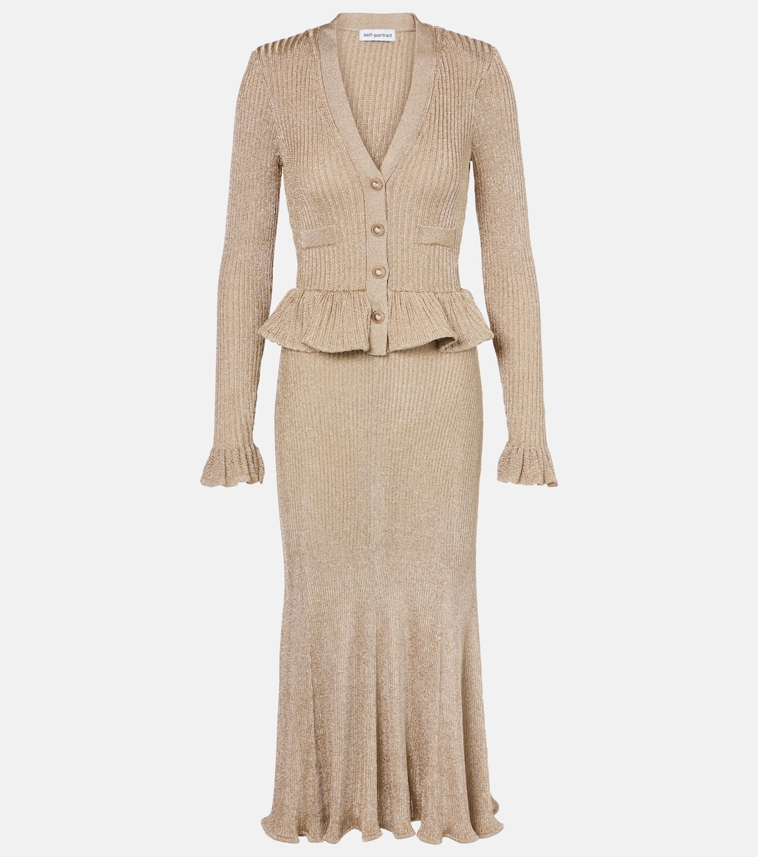 Maxikleid aus Strick | Self-Portrait