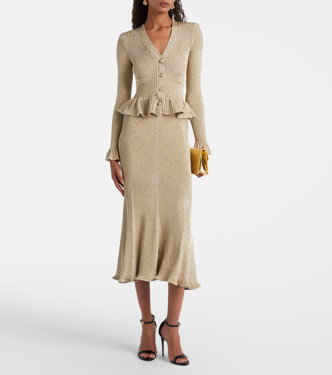 Maxikleid aus Strick | Self-Portrait