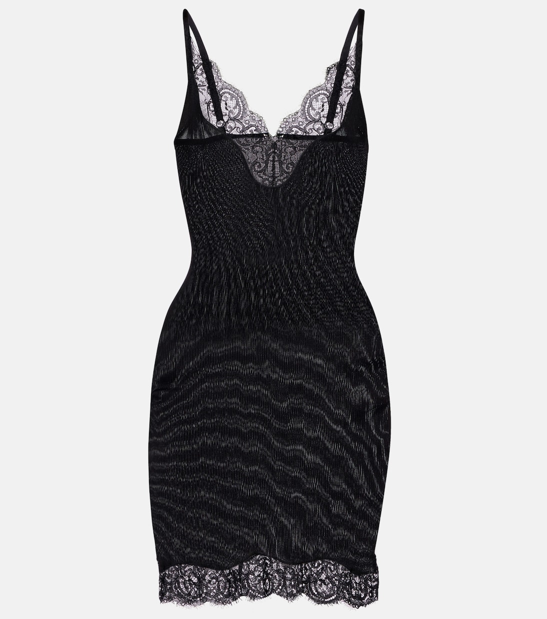 Slipdress aus Seiden-Jersey mit Spitze | Saint Laurent