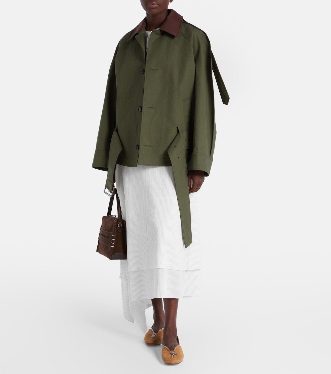 Ballerinas Biker aus Veloursleder | JW Anderson