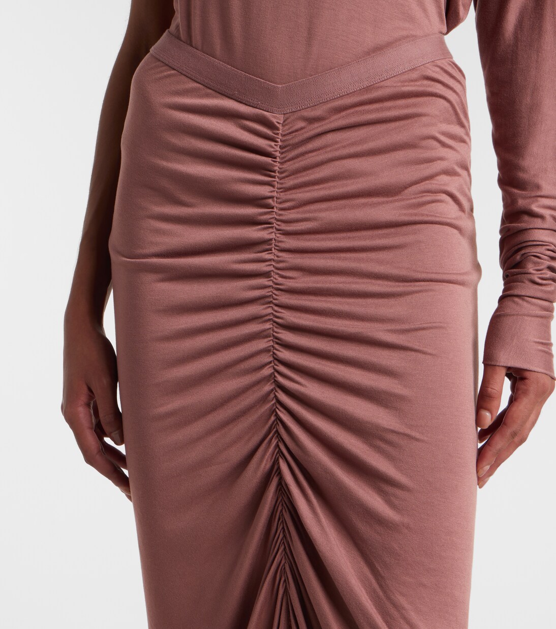 Maxirock Poppy LS aus Jersey | Rick Owens