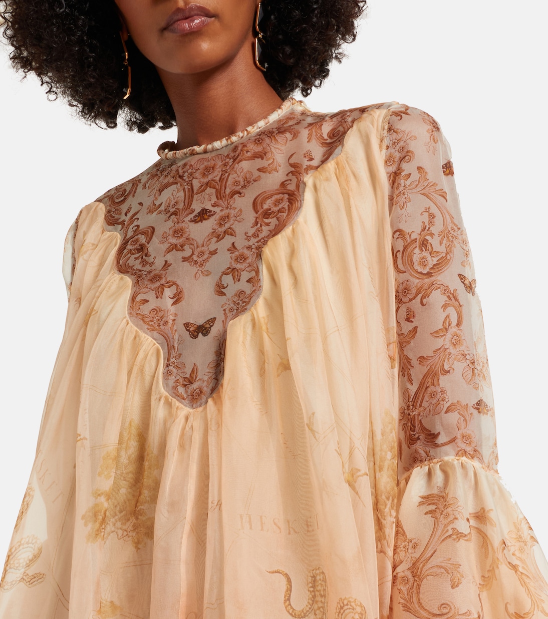 Hypnotic printed silk gown | Zimmermann