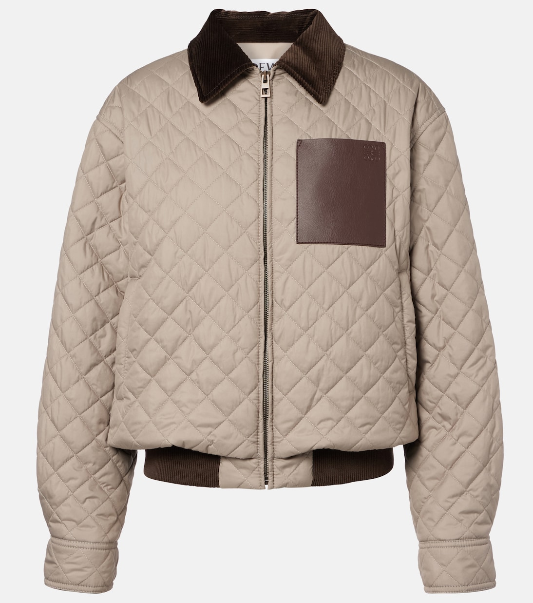 Anagram leather-trimmed quilted jacket | Loewe