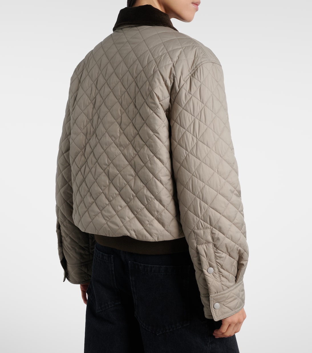 Anagram leather-trimmed quilted jacket | Loewe