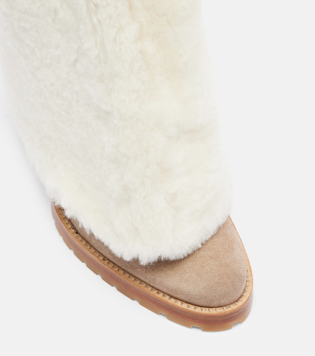 Stiefel aus Shearling und Veloursleder | Yves Salomon
